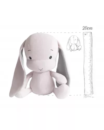 Bunny Effik S - pink , gray ears 20 cm