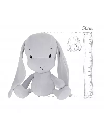Bunny Effik L - gray , gray ears, 50 cm
