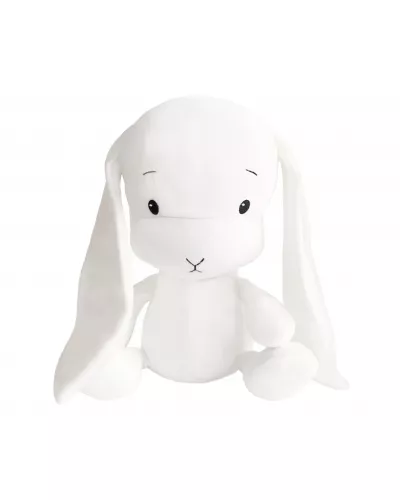 Królik Effik M - biały, białe uszy, 35 cm