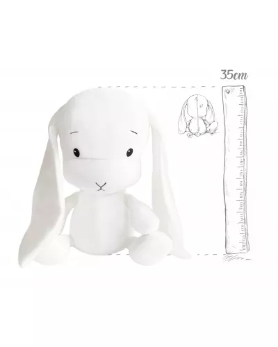 Bunny Effik M - white, white ears 35 cm