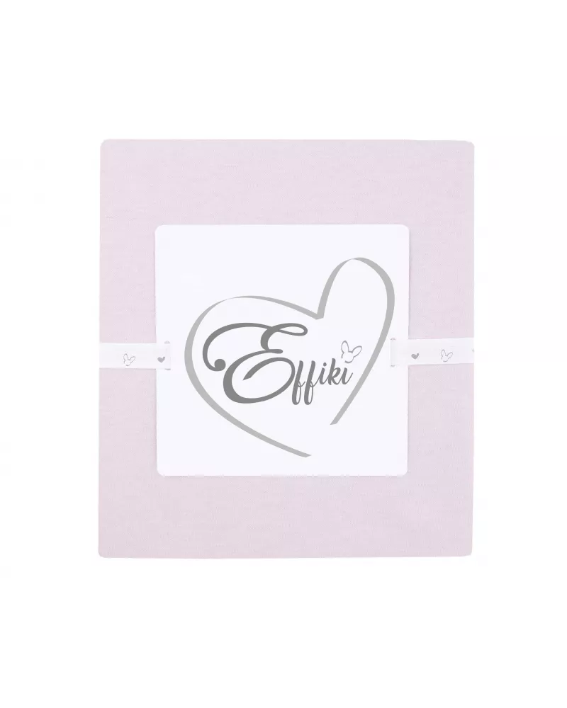 Fitted sheet Effiki, 100% cotton - powder pink 60x120